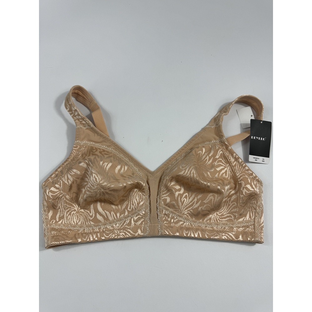 Deyllo‎ Full Coverage Comfort Minimizer Bra Wirefree Non Padded Size 36 D